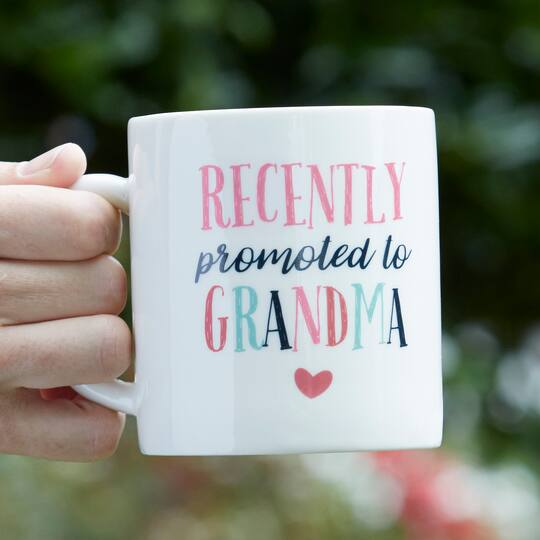 Kate Aspen® Promoted To Grandma 16 oz. White Coffee Mug